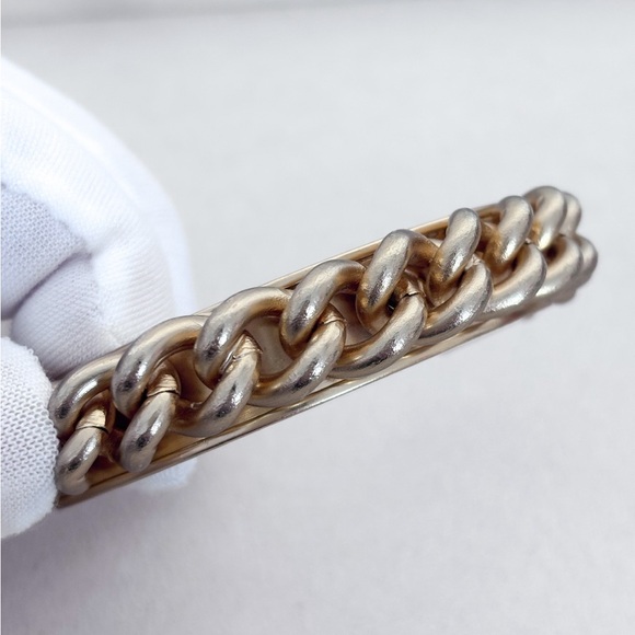 Elizabeth Cole Gold-Tone Chain Link Cuff Chunky Bracelet - Picture 2 of 9